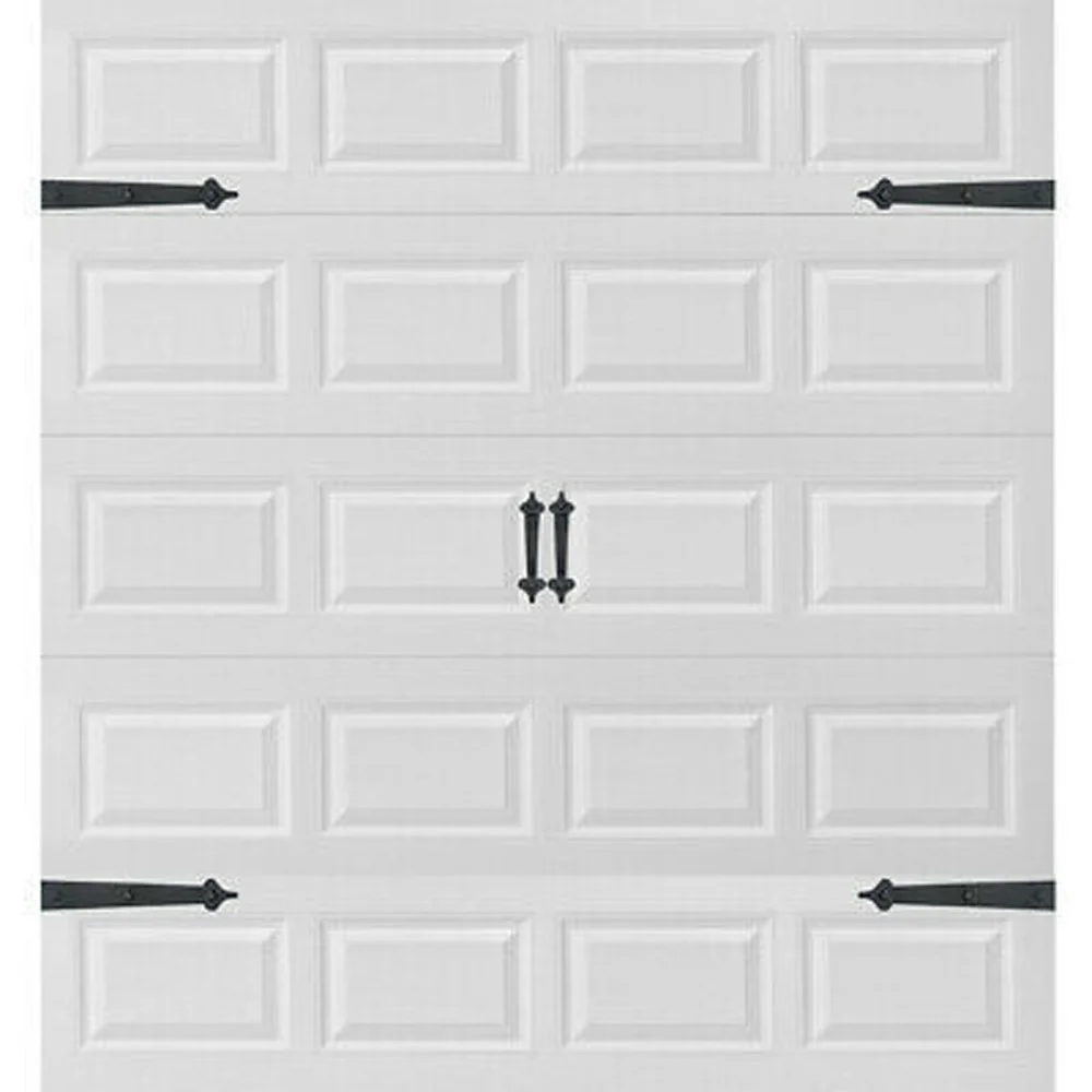 

40.7*5*0.2cm Garage Door Decorative Faux Hardware Kit 4pcs Hinges & 2pcs Handles Black Tools