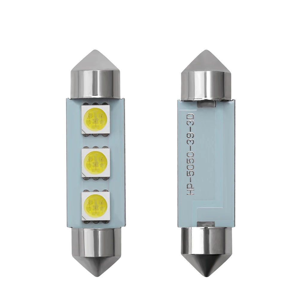100 шт. C5W 5050 3 Smd 36 мм 39 мм 41 мм белые светодиодные на дверь автомобиля 12 В лампа для внутреннего корпуса двери свет лампочка указателя поворота