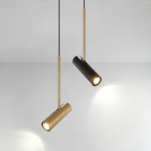 Lámpara colgante LED de estilo nórdico para decoración de comedor, ajustables para luces colgantes negras restaurante, Bar, café, dormitorio y estudio