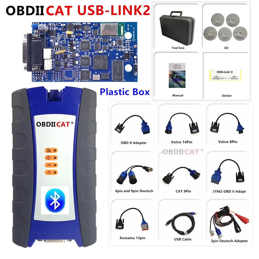 DHL Бесплатная USB ссылка Новое поступление авто тяжелый грузовик Bluetooth OBD
