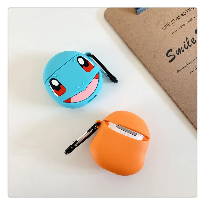 3D Япония милый мультфильм Charmander настенные наклейки крышка для наушников для Apple Airpods 1/2 силиконовые защитные кожухи головных телефонов