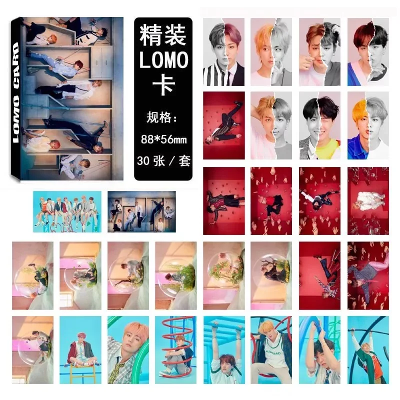 

30 Pcs/set KPOP Bangtan Boys LOVE YOURSELF Answer Album PVC Cards Self Made Poster LOMO Card Photocard bedroom decor