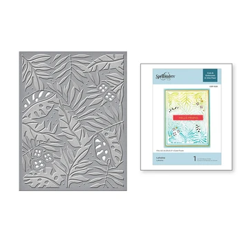 

2020 Hot New Plant Leaves Leaf Rectangle Background Metal Cutting Dies Foil and Crafts Scrapbooking For Card Making no stamps