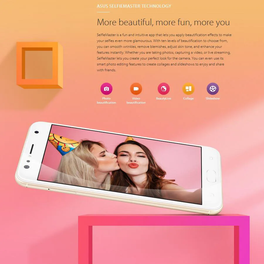 Мобильный телефон Asus Zenfone 4 Selfie, 4 ГБ, 64 ГБ, ZD553KL, две sim-карты, 5,5 дюймов, 16 Мп+ 20 Мп+ 8 Мп, отпечаток пальца, 3000 мАч, 4G LTE, Android