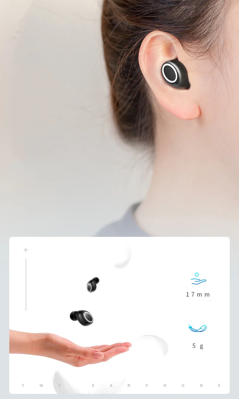 Rsionch TWS 5,0 Bluetooth наушники 3D стерео беспроводные наушники с двойным микрофоном блок питания Bluetooth наушники спортивный наушник