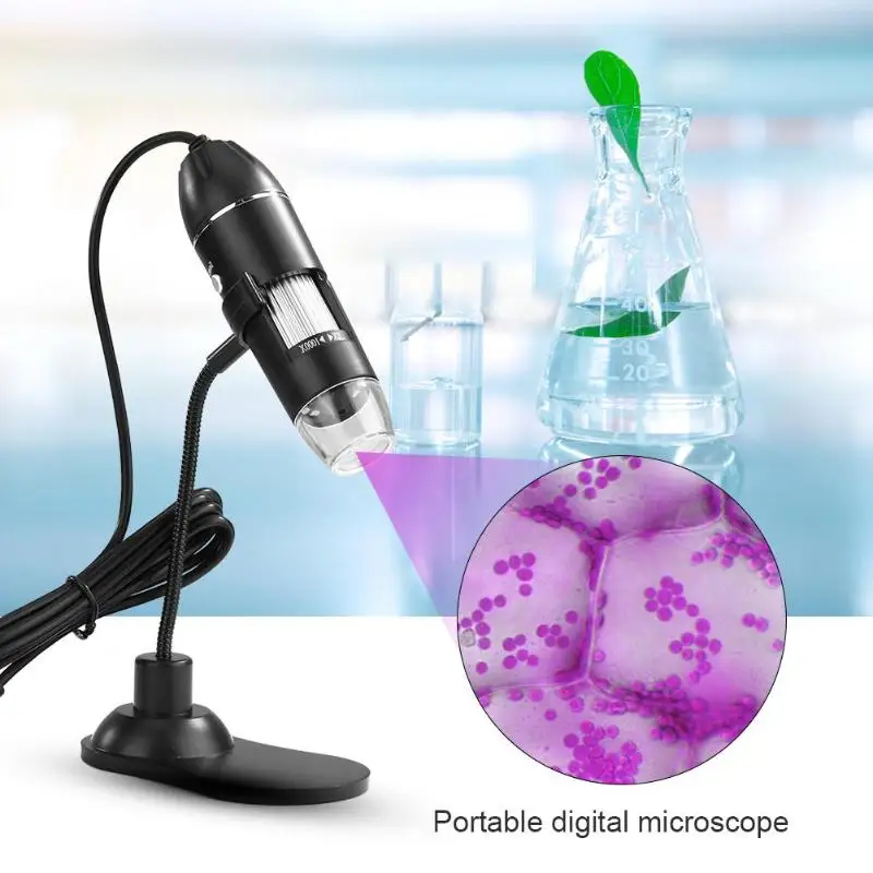 

USB Digital Microscope Endoscope Magnifier Support for Win10 Win8 Win7 System Clear Image Quality Low Power Consumption
