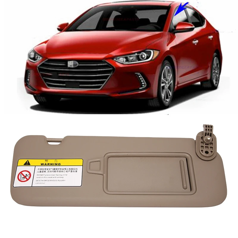 Car Inner Beige Sun Visor Shield Shade Board for Hyundai Elantra 2016