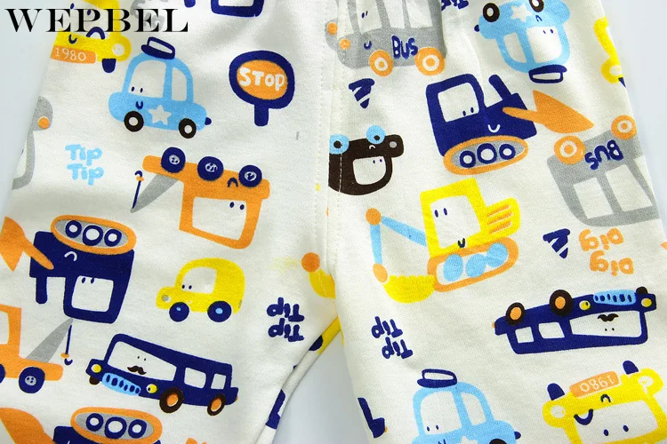 WEPBEL Newborn Infant Baby Boys Cartoon Print Sweater Tops Shirt+Pants Outfits Set Baby Clothes Kids Clothes
