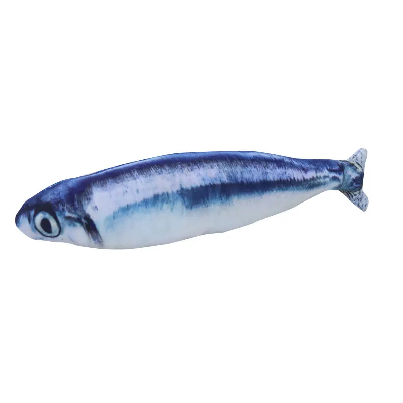 Blue saury 14g Мягкая Плюшевая креативная 3D игрушка в форме карпа, рыбы, кошки, подарки, рыба-кошка, мягкая подушка, кукла, имитация рыбы, играющая игрушка для питомца - Color: Blue saury 14g