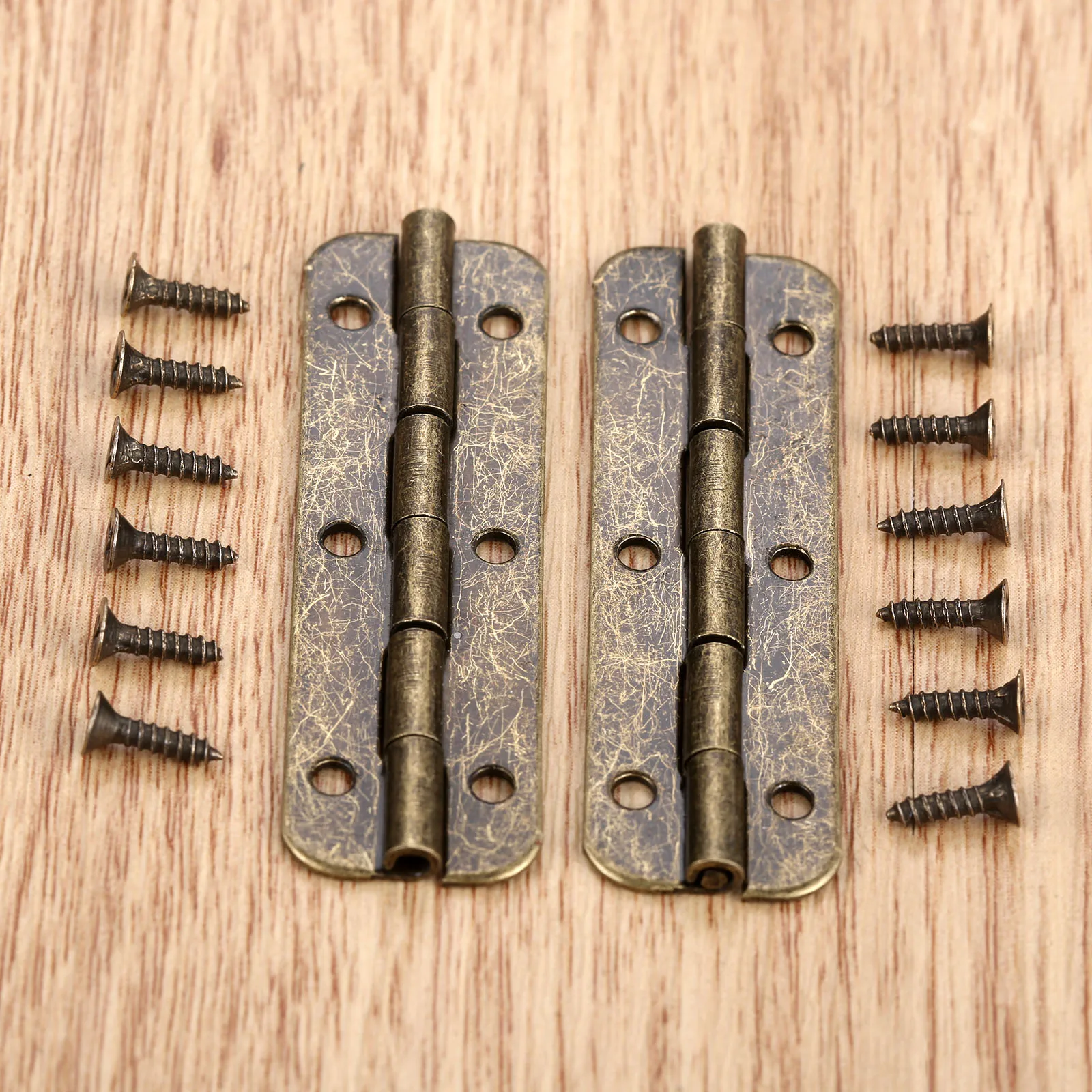DRELD 10pcs or 2PCS Antique Bronze Cabinet Wood Jewelry Box Gift Wine Case Retro Decor Funiture Long Hinges 6 Holes 51*16mm cabinet door hinges furniture hinge cabinet hinges wooden box hinge brass hinges bronze butterfly hinges