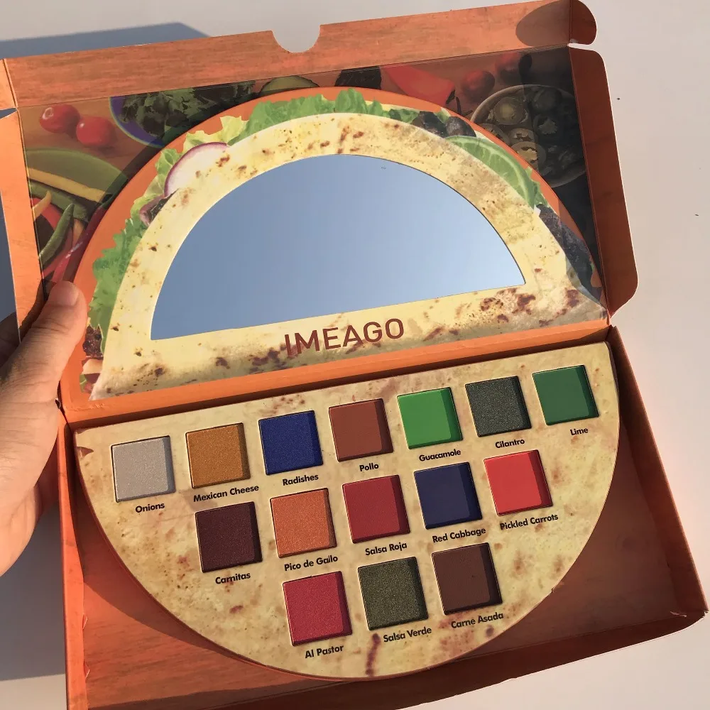16 цветов гамбугер тени для век Палитра мерцающий матовый Eyeshaow Pallete высоко пигментированный блеск металлик Косметика Макияж Палитра