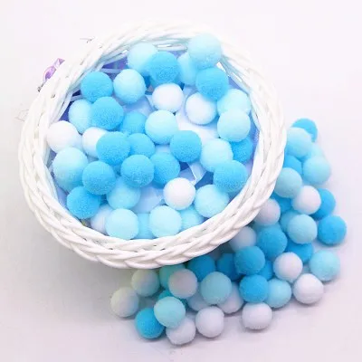 071625 20g Мини пушистый помпон смешанных цветов, мягкие помпоны, плюшевые шарики 8, 10, 15, 20, 25, 30 мм, помпон для свадебного украшения дома, игрушки для рукоделия, 20 г - Цвет: 071625 20g