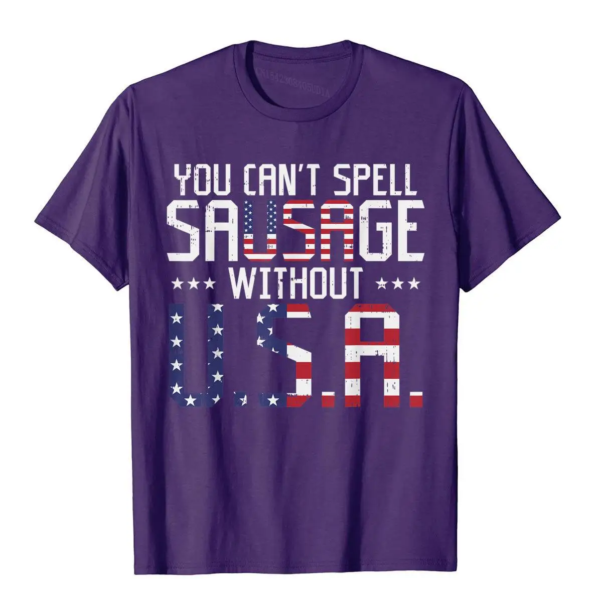 You Cant Spell Sausage Without USA Funny 4th Of July Gift T-Shirt__B14151purple