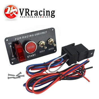 

VR -Racing Car 12V Ignition Illuminate Switch Panel Engine Start Push Button Toggle VR-QT314