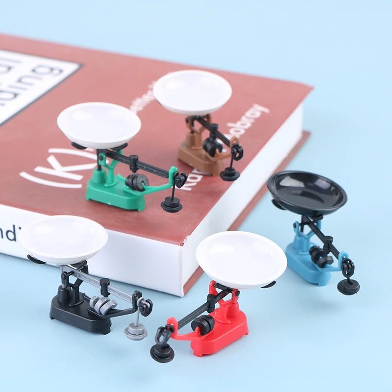 1:12 Dollhouse Miniature Mini Platform Balance Scale Toy Match For Forest Animal Family Collectible Gift 3d printer parts mini small size level auxiliary leveling tool platform measuring balance scale