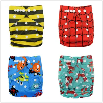 

Baby Diapers Washable Reusable Real Cloth Pocket Nappy Diaper Cover Wrap Birth To Potty One Size Nappy Inserts Cartoon Diapers