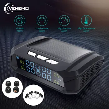 

Tire Pressure Monitoring System Tire Pressure Alarm Safety Tire Pressure Monitoring Car USB TPMS 4PCS Sensor 2019