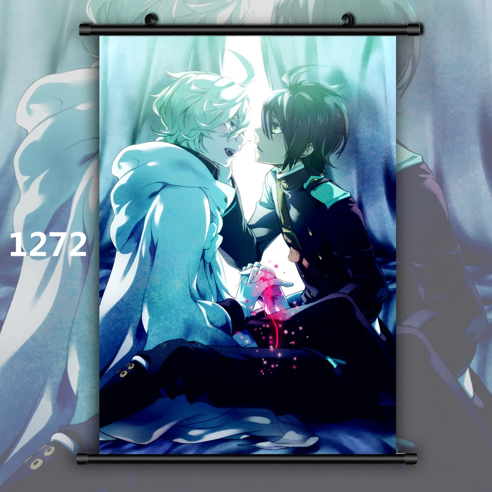 1272 Последний Серафим MIKAELA Hyakuya x Юичиро хякуя из Аниме Манга настенный плакат в рулоне - Цвет: 1272