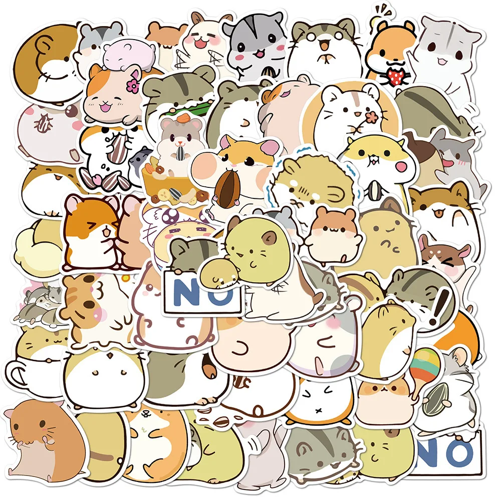 

10/30/50PCS Anime Cartoon Little Hamster Cute Graffiti Suitcase Laptop Motorcycle Mobile Phone Water Cup Sticker Wholesale