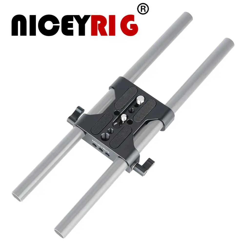 Niceyrig Universal Camera Baseplate Spalla Rig 15Mm Morsetto Per Asta Per Sony Fs7 Canon 200/300/500 Blackmagic Ursa