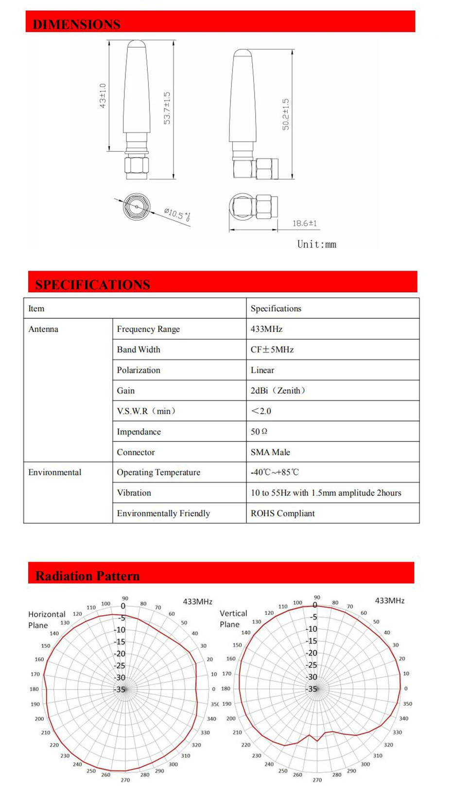 Резиновые 433 MHz антенны SMA штыревой к IPEX с 1pc ipex к sma кабелем 100 мм