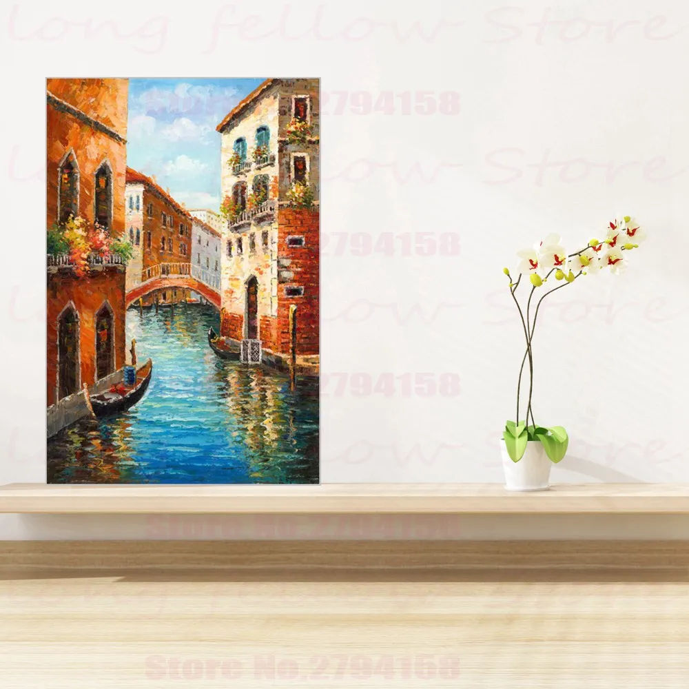 

Gallery Canvas Printed Venice Romantic Italy Landscape Artwork for Restaurant Gym Home Decor Posters and Prints Dropshipping