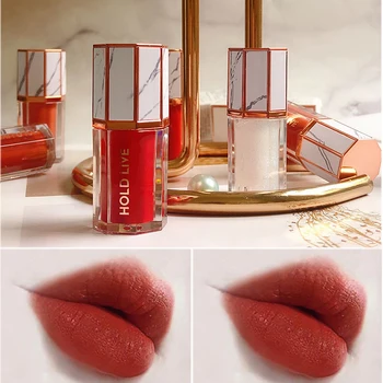 

HOLD LIVE Rotten Tomato Brown Lip GlossLipstick Glaze Lasting Lipstick Marble Velvet Mood Fog Soil Orange Lip Gloss TSLM1