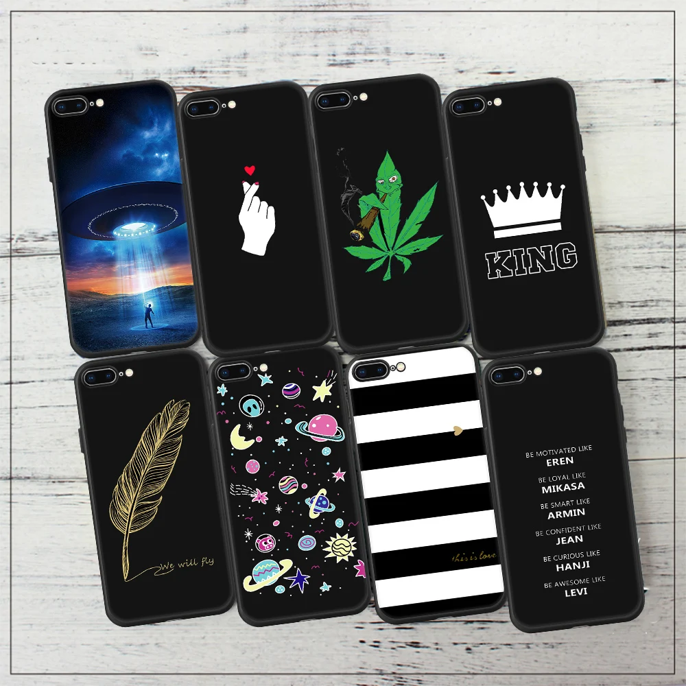 Модный чехол для телефона с изображением космоса для iPhone 6, 6 S, 7, 8 Plus, 5, 5S, SE, X, XR, XS, Max, 7, милый чехол с изображением планеты, Луны, звезды, силиконовая задняя крышка, мягкий ТПУ