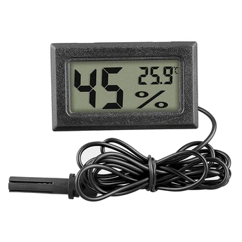 

5 Pcs Mini Hygrometer Thermometer, Digital LCD Display Room Temperature and Hygrometer with Probe for Home Office Humidifier Hum