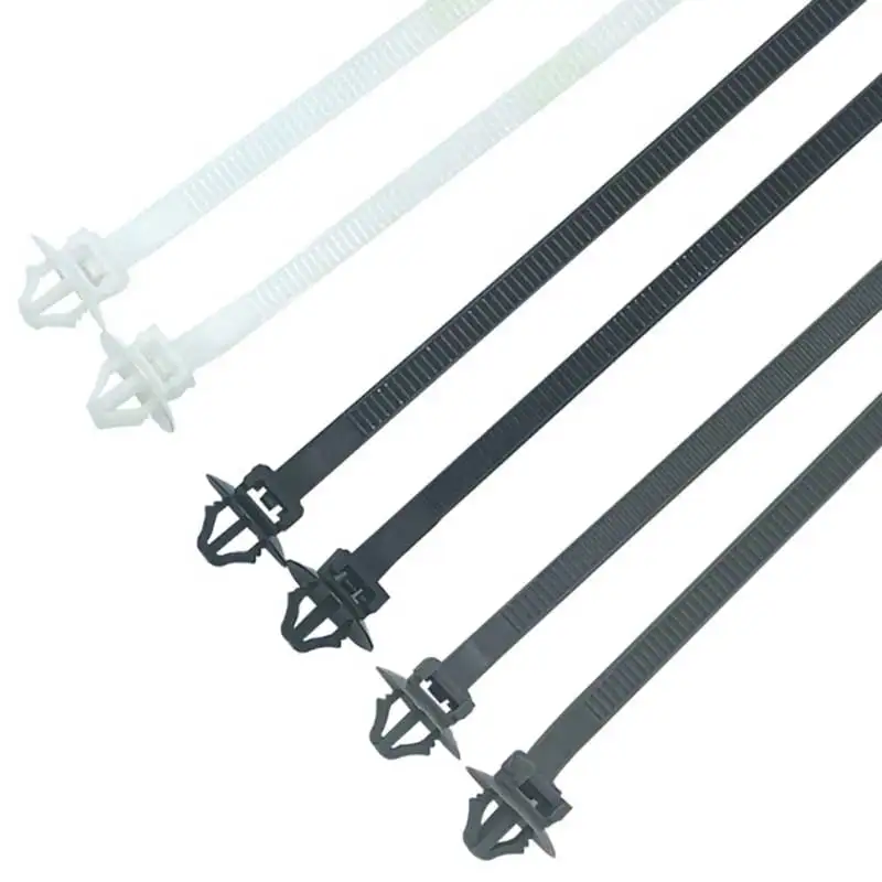 

Special Plastic Mushroom Cable Tie Vehicle Tie Wrap Push Mount Winged Cabel Ties Car Chassis Fixing Base Zip Tie for Car Using