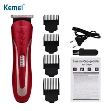 KEMEI перезаряжаемый электрический триммер для волос стальная головка машинка для стрижки волос Беспроводная мини машинка для стрижки волос триммер для бороды для мужчин Парикмахерская