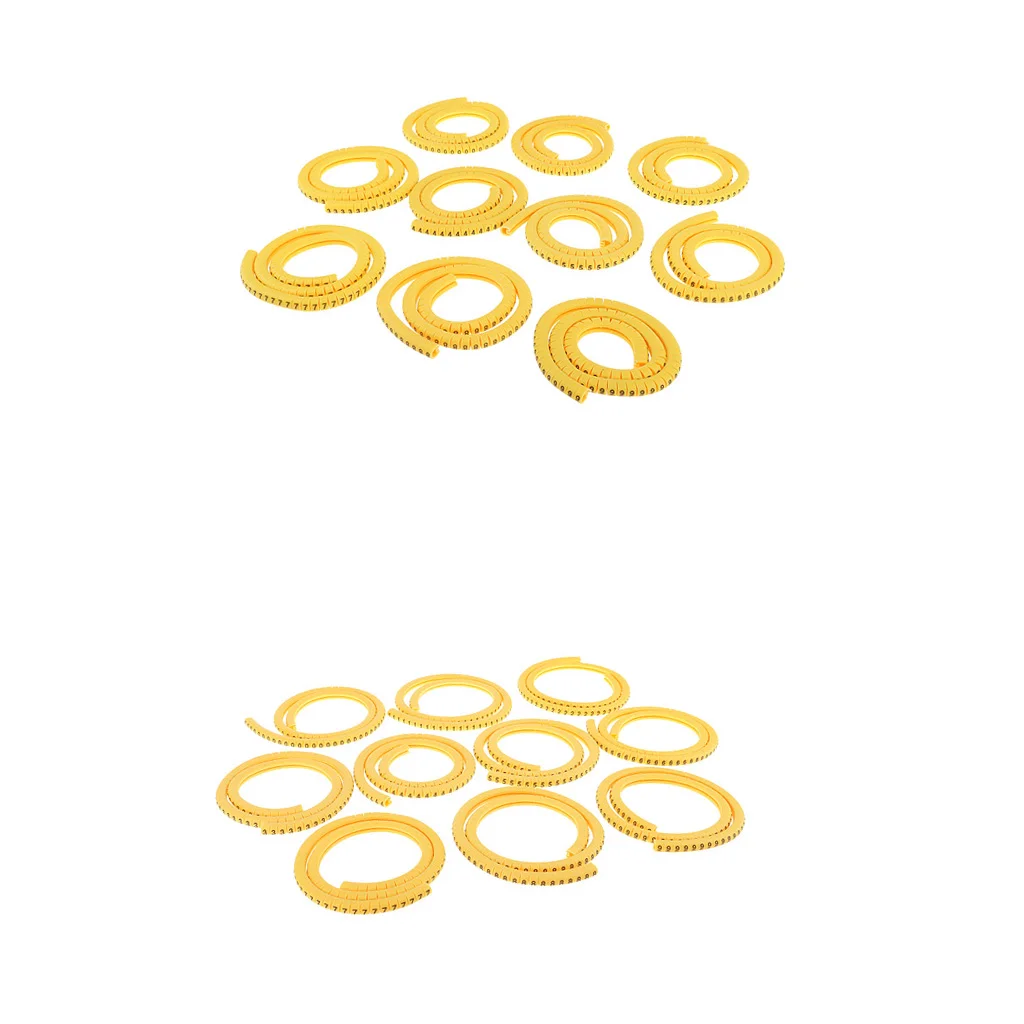 Set of 2000 Round Cable Tags Management Wire Marker Number No. 0~9 1.5mm²&2.5mm²