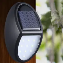 IP65 Настенный светильник на солнечных батареях 10 светодиодный водонепроницаемый ландшафтный светильник для наружного освещения с интеллектуальным управлением E65B