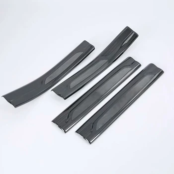 

For BMW X1 2017-2019 Steel Silver & Black Interior Door Panel Trim Decorative Strips Cover Trims 4pcs