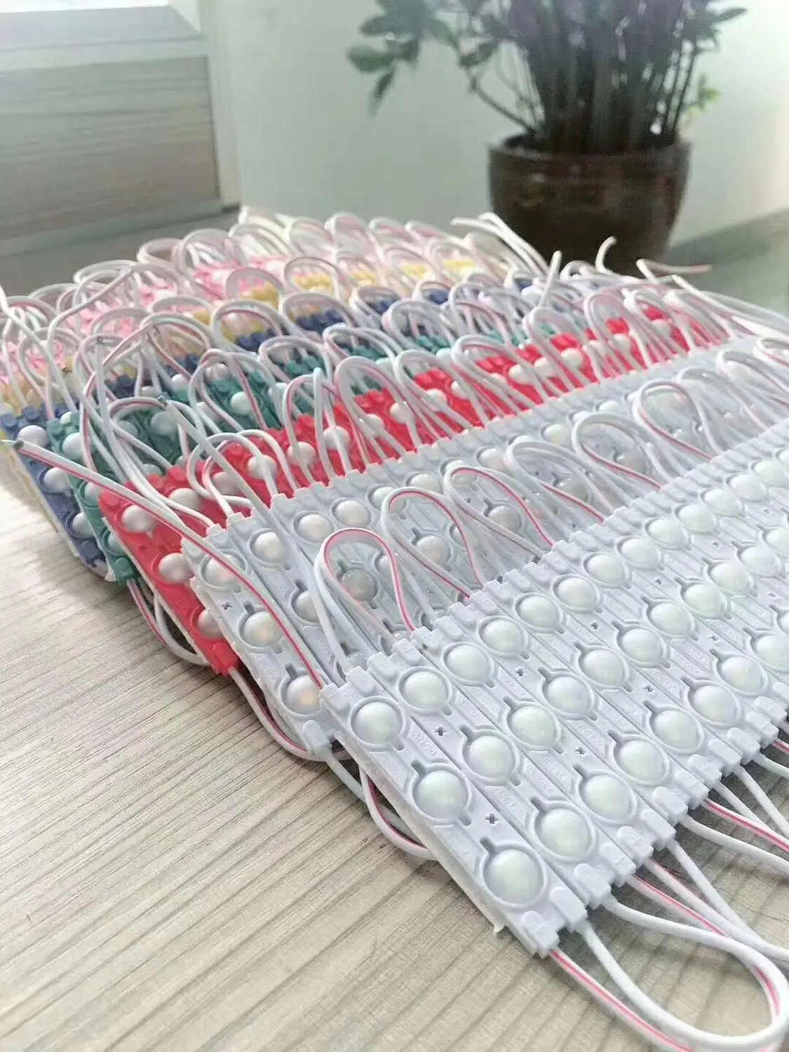 LED Modules 100pcs DC12V 3 LED Module Injection Waterproof IP67 Decorative 2835 Hard Strip Bar Light Lamp White Red Green Blue