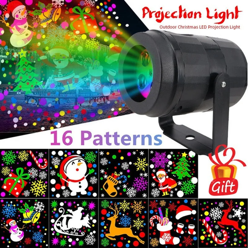 

New Snowflake Projector Light Indoor Outdoor Light Moving Snow Laser Projector Christmas Lamp Projection Light Christmas Decor