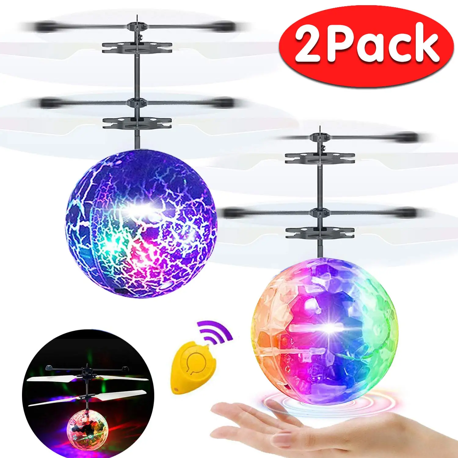 Flying Ball Kids Toys RC Hand Controlled Helicopter Infrared Induction Light Up for Boys Girls |