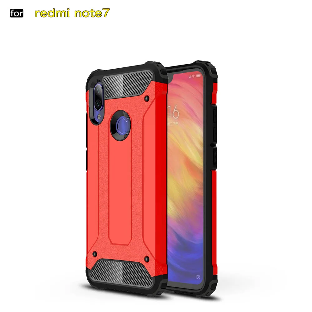 Бронированный противоударный чехол для телефона Redmi Note 8 iPhone 7 6 Plus 5 iPad Pro 8A 7A 6A 5A 4A 3 падение защитный чехол-накладка - Цвет: Red