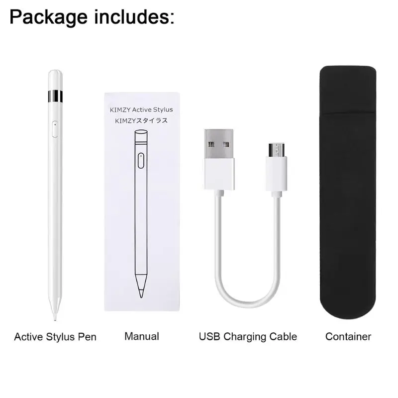 Портативный Емкостный карандаш микро usb зарядка сенсорный экран Стилус для iPhone iPad iOS Android телефон Windows Система планшет