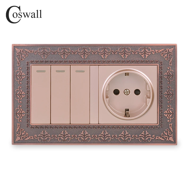 Металлическая панель Coswall из цинкового сплава Фотосессия + 3 клавиши 2 канала