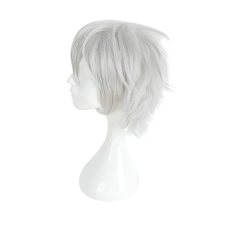 Дивизион рэп битва гипноз микрофон Mad Trigger Crew Samatoki Aohitsugi короткий Серебряный косплей синтетические волосы Хэллоуин+ парик шапка