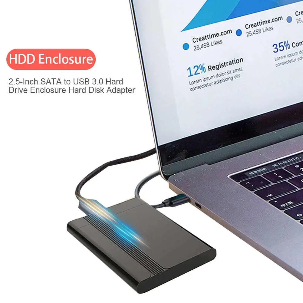 2.5in жесткого диска SATA HDD корпус серийный чехол для корпуса жесткого диска 5 Гбит/SATA к USB3.0 жесткого диска SATA адаптер жесткого диск для WIndows, Mac OS