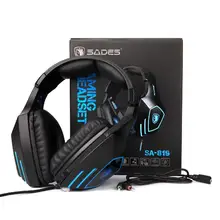 Studyset SADES SA-819 Игровые наушники Поддержка PS4 3,5 мм Проводная стереогарнитура для игр с микрофоном