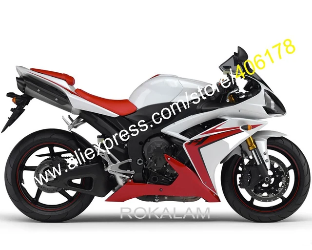 Yzf 1000 R1 07 08ボディヤマハyzf R1 2007 2008スポーツバイク赤白オートバイフェアリング (射出成形)