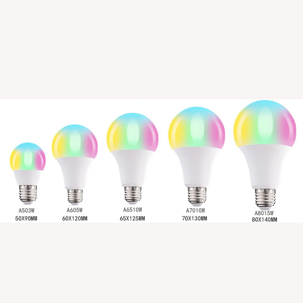 E27 E26 B22 с регулируемой яркостью &quotУмная лампа RGB&quot A50 A60 A70 A80 светодиодный