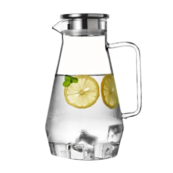 

68 Ounces(2000Ml )High Borosilicate Glass Cold Kettle with Tight Lid,Heat-Resistant Glass Jug,Large Capacity Juice Jug
