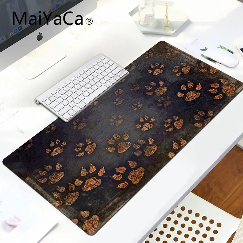 LockEdge 30X90cm MaiYaCa персонализированный крутой модный Комфортный коврик для мыши с принтом собачьей лапы игровой коврик для мыши Большой Коврик Для Мыши Компьютерный коврик - Цвет: LockEdge 30X90cm