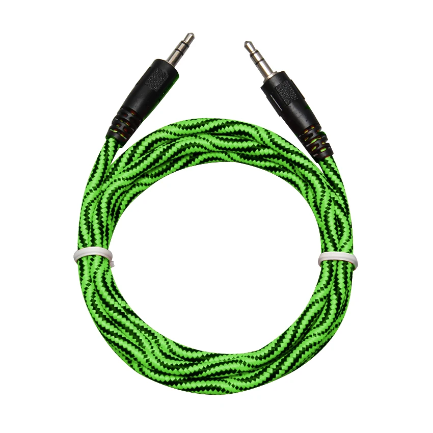 1 5M Aux Cable 3 5mm Jack Car Audio Nylon Braided AUX Cord Male to Male Wire For iPhone Headphone Beats Speaker MP3 4