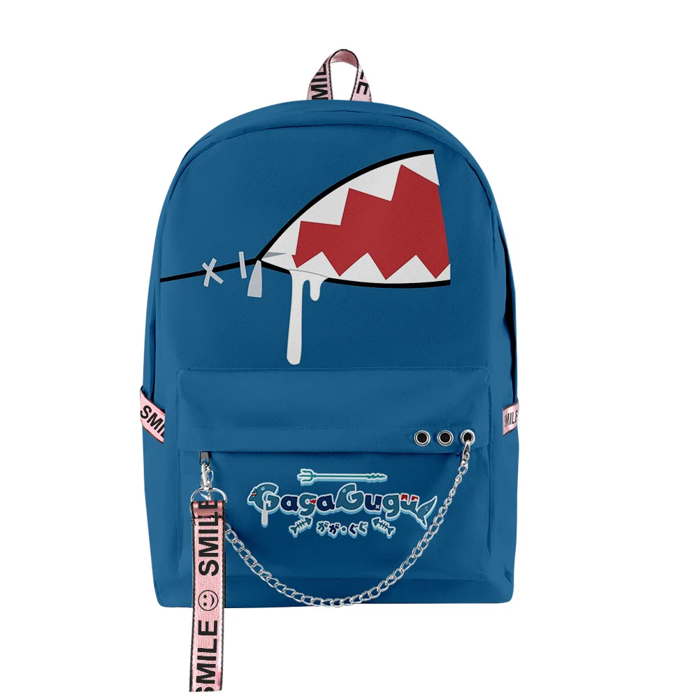 

2021 New Arrival Hololive VTuber Gawr Gura 3D Print cosplay Merch backpack men and women casual backpack