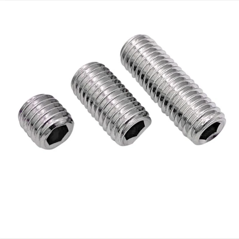 Set Screw M7 Finne Thread 1.0 Pitch Grub Screws Inner Hex Socket Cup